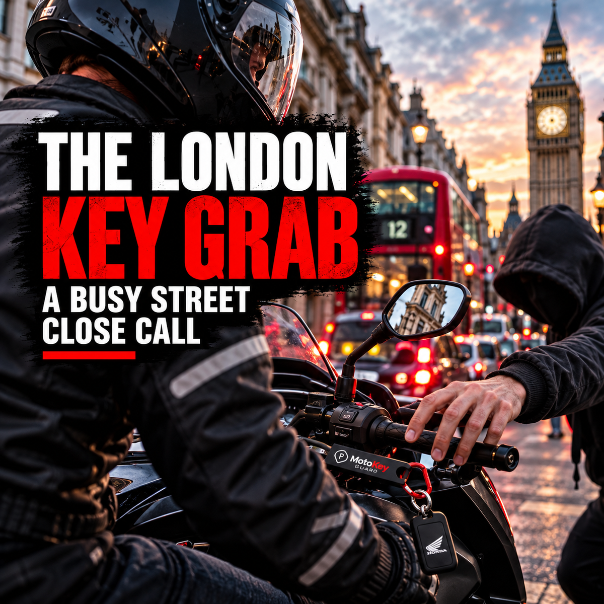 The London Key Grab: A Busy Street Close Call